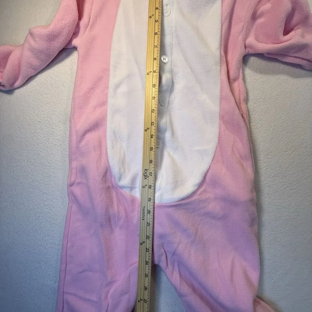 Kids Bunny Pajamas Costume Pink Cosplay Hoodie Halloween 5-6 YO